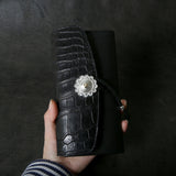 【2025 MOTOR SPECIAL】HLW2 ハンドダイ・クロコ ≪BLACK≫ "HIDEO MOTOIKE" ロングウォレット