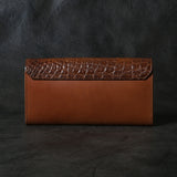 【2025 MOTOR SPECIAL】HLW2 ハンドダイ・クロコ ≪BROWN≫ "HIDEO MOTOIKE" ロングウォレット