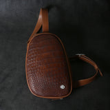 【2025 MOTOR SPECIAL】HBAG1 ハンドダイ・ヌメクロコ ≪BROWN≫ "HIDEO MOTOIKE" ボディバッグ