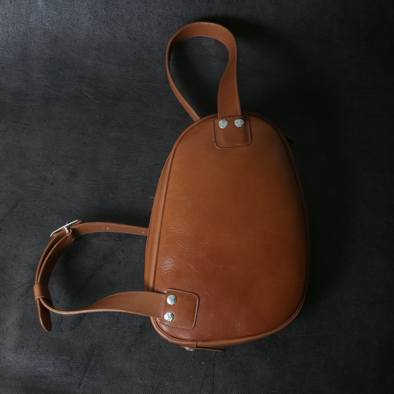 【2025 MOTOR SPECIAL】HBAG1 ハンドダイ・ヌメクロコ ≪BROWN≫ "HIDEO MOTOIKE" ボディバッグ