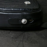 【2025 MOTOR SPECIAL】HBAG1 ハンドダイ・ヌメクロコ ≪BLACK≫ "HIDEO MOTOIKE" ボディバッグ