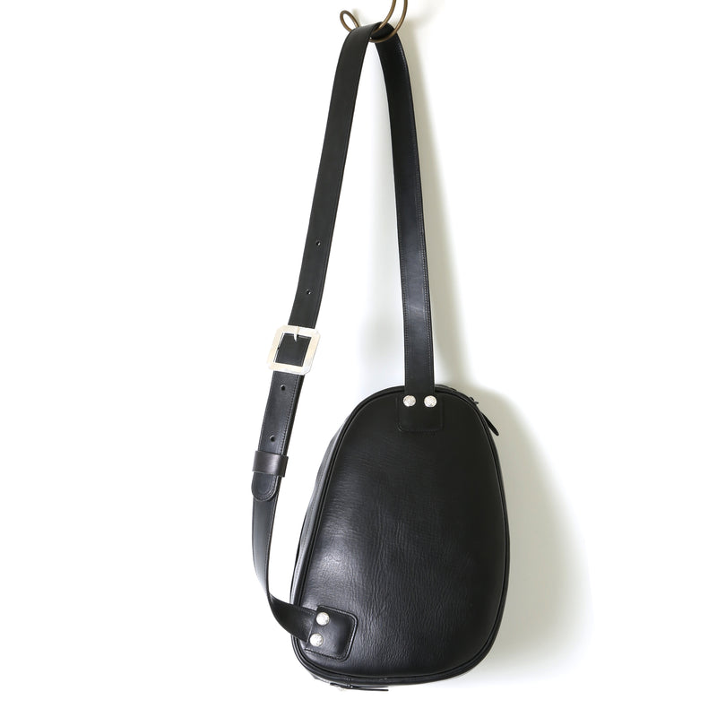 【2025 MOTOR SPECIAL】HBAG1 ハンドダイ・ヌメクロコ ≪BLACK≫ "HIDEO MOTOIKE" ボディバッグ