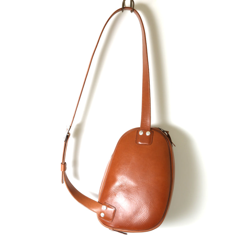 【2025 MOTOR SPECIAL】HBAG1 ハンドダイ・ヌメクロコ ≪BROWN≫ "HIDEO MOTOIKE" ボディバッグ