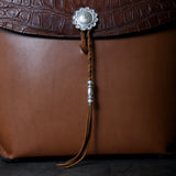 【2025 MOTOR SPECIAL】HBAG2 ハンドダイ・ヌメクロコ ≪BROWN≫ "HIDEO MOTOIKE" ショルダーバッグ