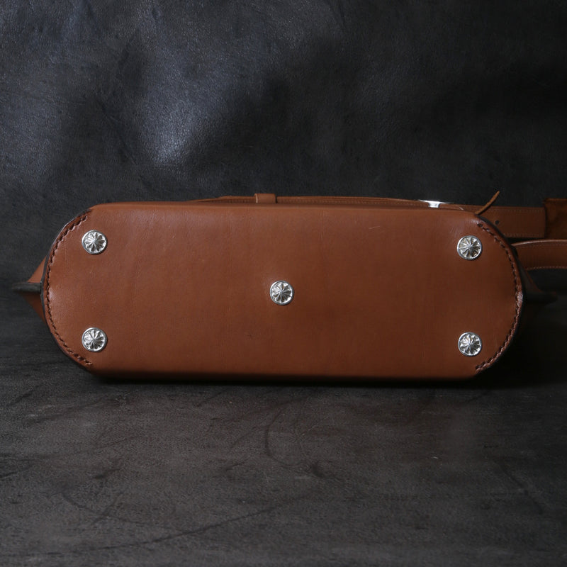 【2025 MOTOR SPECIAL】HBAG2 ハンドダイ・ヌメクロコ ≪BROWN≫ "HIDEO MOTOIKE" ショルダーバッグ