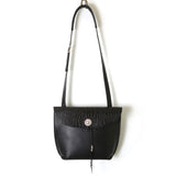 【2025 MOTOR SPECIAL】HBAG2 ハンドダイ・ヌメクロコ ≪BLACK≫ "HIDEO MOTOIKE" ショルダーバッグ