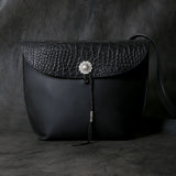 【2025 MOTOR SPECIAL】HBAG2 ハンドダイ・ヌメクロコ ≪BLACK≫ "HIDEO MOTOIKE" ショルダーバッグ