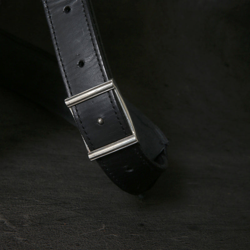 【2025 MOTOR SPECIAL】HBAG2 ハンドダイ・ヌメクロコ ≪BLACK≫ "HIDEO MOTOIKE" ショルダーバッグ