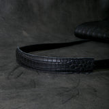 【2025 MOTOR SPECIAL】HBAG2 ハンドダイ・ヌメクロコ ≪BLACK≫ "HIDEO MOTOIKE" ショルダーバッグ