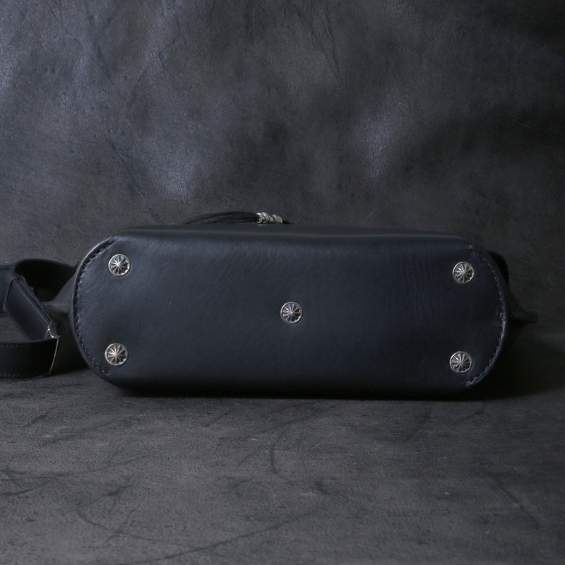 【2025 MOTOR SPECIAL】HBAG2 ハンドダイ・ヌメクロコ ≪BLACK≫ "HIDEO MOTOIKE" ショルダーバッグ