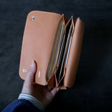 【2025 MOTOR SPECIAL】RLW1 墨染めエレファント × マットバケッタ ≪SUMI≫ トラッカーズロングウォレット