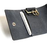 【2025 SPECIAL】KC6 藍染クロコ × ブライドルレザー キーケース