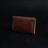 【2025 SPECIAL】W6 フルグレインブライドルレザー × ロシアンカーフ ≪BROWN≫ ミドルウォレット