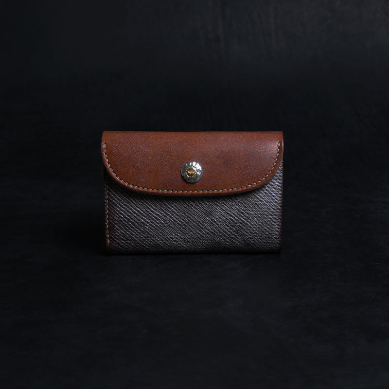 【2025 SPECIAL】W6 フルグレインブライドルレザー × ロシアンカーフ ≪BROWN≫ ミドルウォレット
