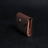 【2025 SPECIAL】W6 フルグレインブライドルレザー × ロシアンカーフ ≪BROWN≫ ミドルウォレット