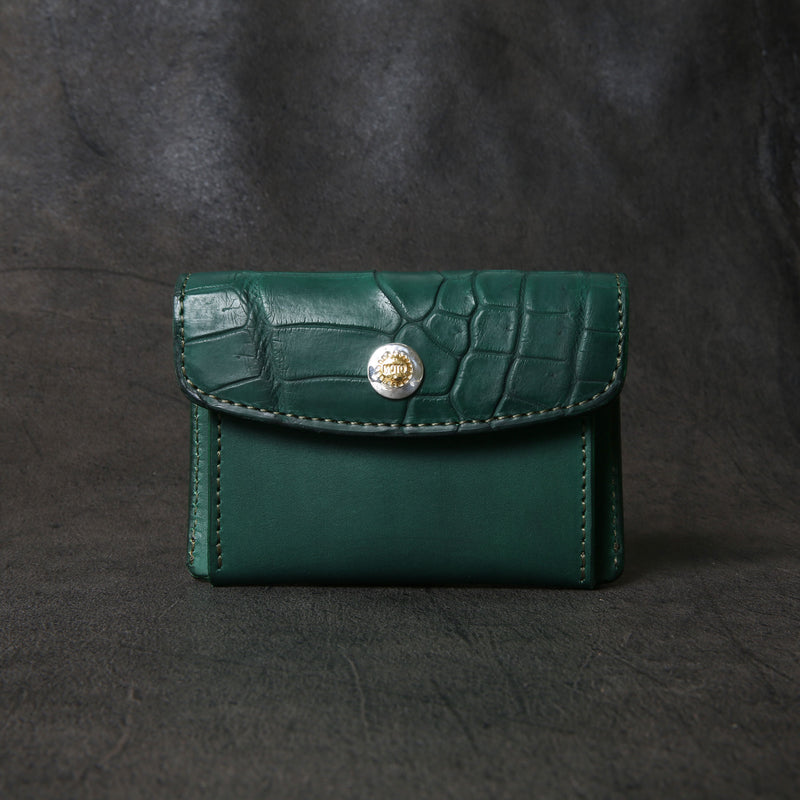 【2025 SPECIAL】C3 ハンドダイ・ヌメクロコ × ハンドダイ・ベルギーヌメ ≪GREEN≫ カード＆コインケース