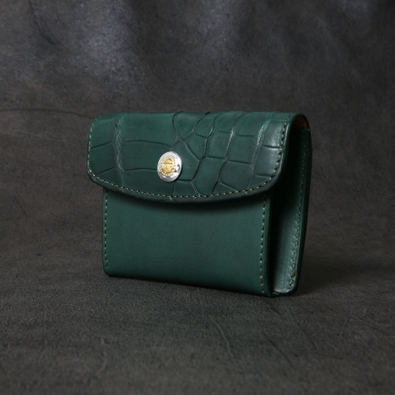 【2025 SPECIAL】C3 ハンドダイ・ヌメクロコ × ハンドダイ・ベルギーヌメ ≪GREEN≫ カード＆コインケース