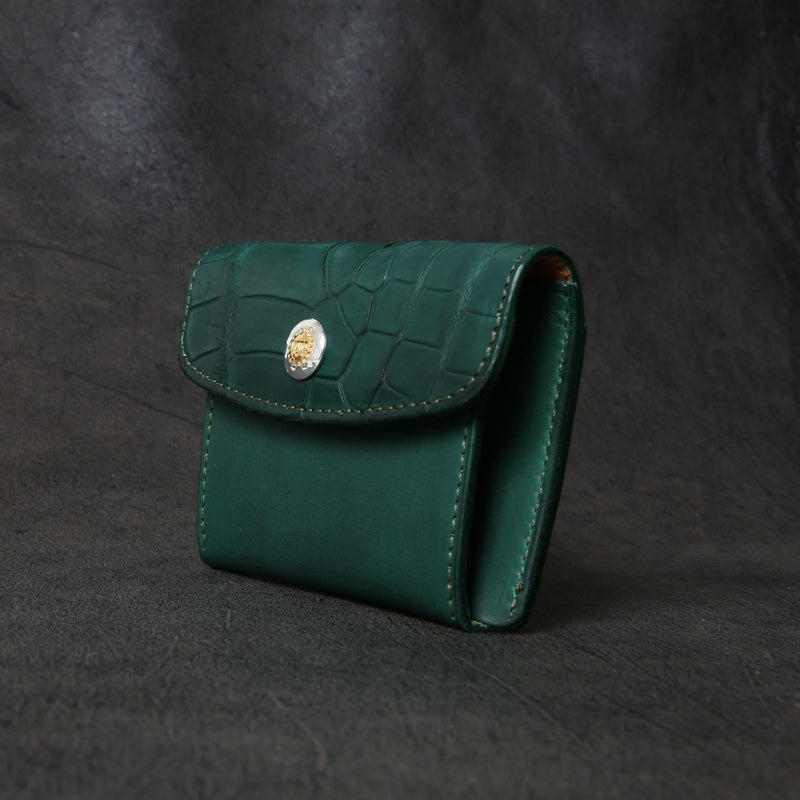 【2025 SPECIAL】C3 ハンドダイ・ヌメクロコ × ハンドダイ・ベルギーヌメ ≪GREEN≫ カード＆コインケース