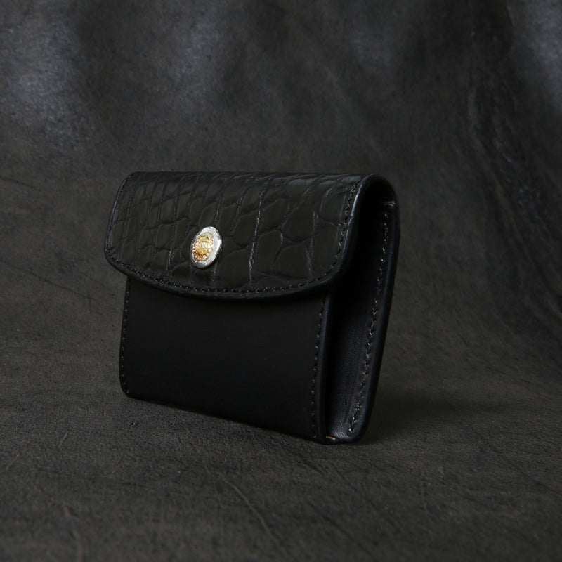 【2025 SPECIAL】C3 ハンドダイ・ヌメクロコ × ハンドダイ・ベルギーヌメ ≪BLACK≫ カード＆コインケース