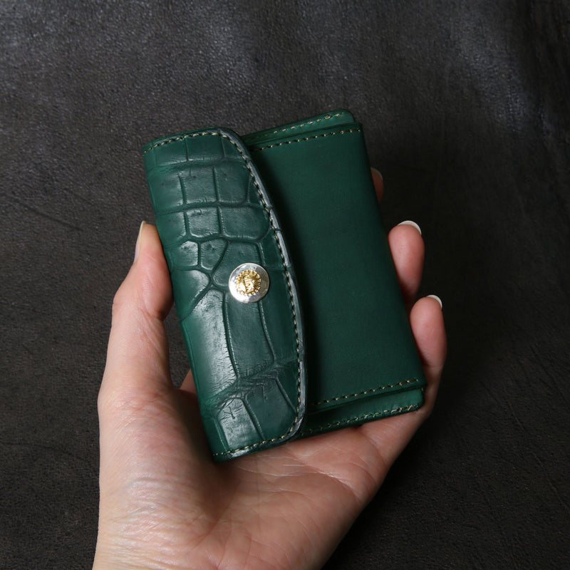 【2025 SPECIAL】C3 ハンドダイ・ヌメクロコ × ハンドダイ・ベルギーヌメ ≪GREEN≫ カード＆コインケース