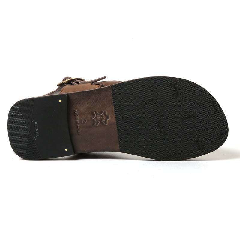 【2025 NEW COLLECTION】#16400 HORSEBUTT ≪SMOOTH BROWN≫ DOUBLE BELT SANDAL ホースバットダブルベルトサンダル