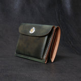 【2025 SPECIAL】W9 ロカドコードバン ≪ムラ染GREEN≫ コンパクトウォレット