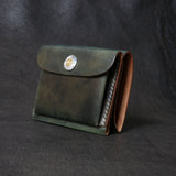 【2025 SPECIAL】W9 ロカドコードバン ≪ムラ染GREEN≫ コンパクトウォレット