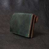 【2025 SPECIAL】W9 ロカドコードバン ≪ムラ染GREEN≫ コンパクトウォレット