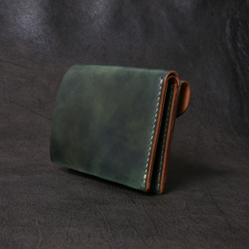 【2025 SPECIAL】W9 ロカドコードバン ≪ムラ染GREEN≫ コンパクトウォレット