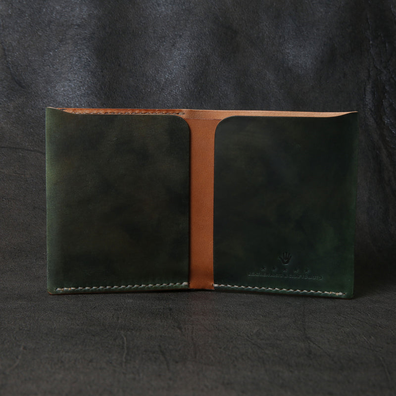 【2025 SPECIAL】W9 ロカドコードバン ≪ムラ染GREEN≫ コンパクトウォレット