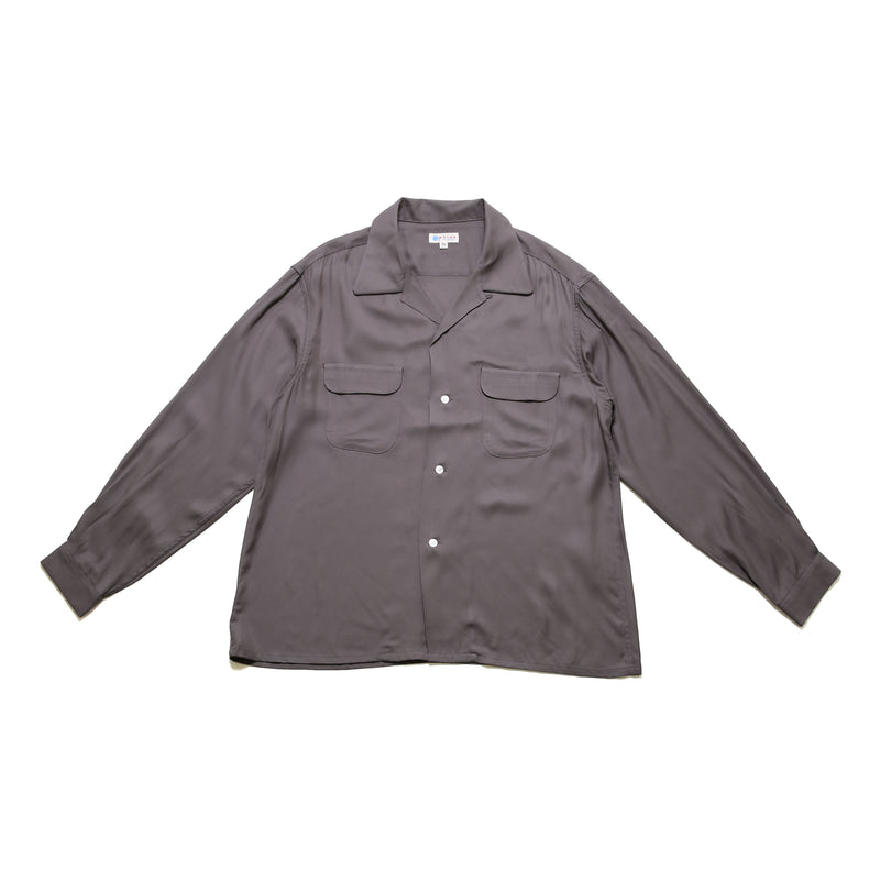 RCL62 ≪GRAY≫ "MOTOR NEW VINTAGE" RAYON LONG SLEEVE OPEN COLLAR SHIRTSレーヨン開襟長袖シャツ