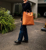 BAG46 ≪BROWN≫ OILED COW 2WAY BAG LARGE / オイルドカウレザー バッグ ラージ