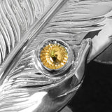 BG-05 FEATHER BANGLE (24K GOLD ACCENT)  /  K24太陽スタンプ付フェザーバングル