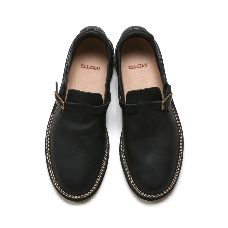 【2025 NEW COLLECTION】#7073 ≪BLACK≫ ITALIAN COW BELT SLIPON ベルトスリッポン