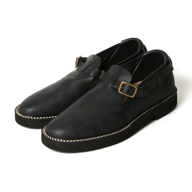 【2025 NEW COLLECTION】#7073 ≪BLACK≫ ITALIAN COW BELT SLIPON ベルトスリッポン