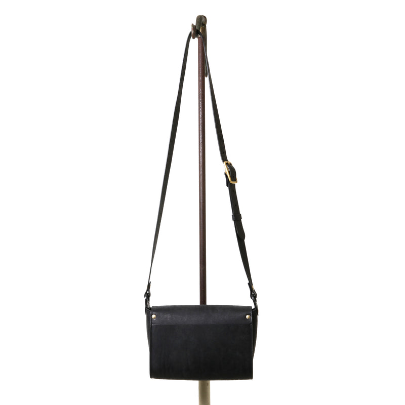 【2025SS COLLECTION】BAG71 ≪BLACK≫ ITALIAN COW LEATHER FLAP MINI SHOULDER フラップミニショルダーバッグ