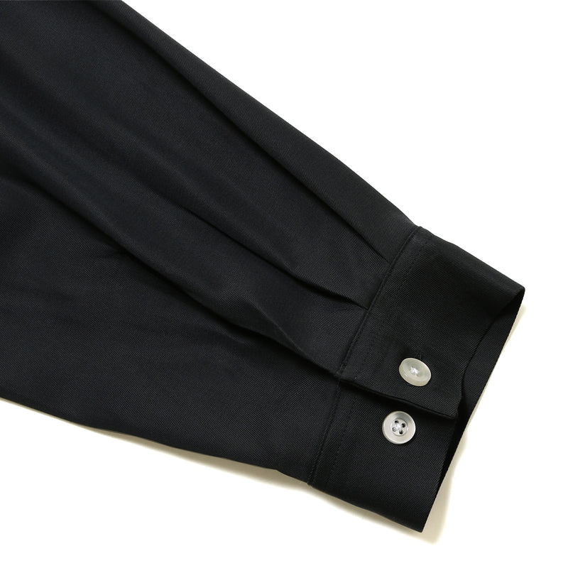 RCL62 ≪BLACK≫ "MOTOR NEW VINTAGE" RAYON LONG SLEEVE OPEN COLLAR SHIRTSレーヨン開襟長袖シャツ