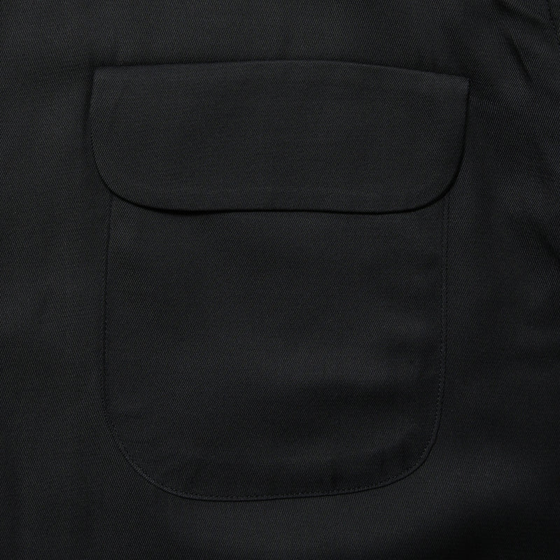 RCL62 ≪BLACK≫ "MOTOR NEW VINTAGE" RAYON LONG SLEEVE OPEN COLLAR SHIRTSレーヨン開襟長袖シャツ