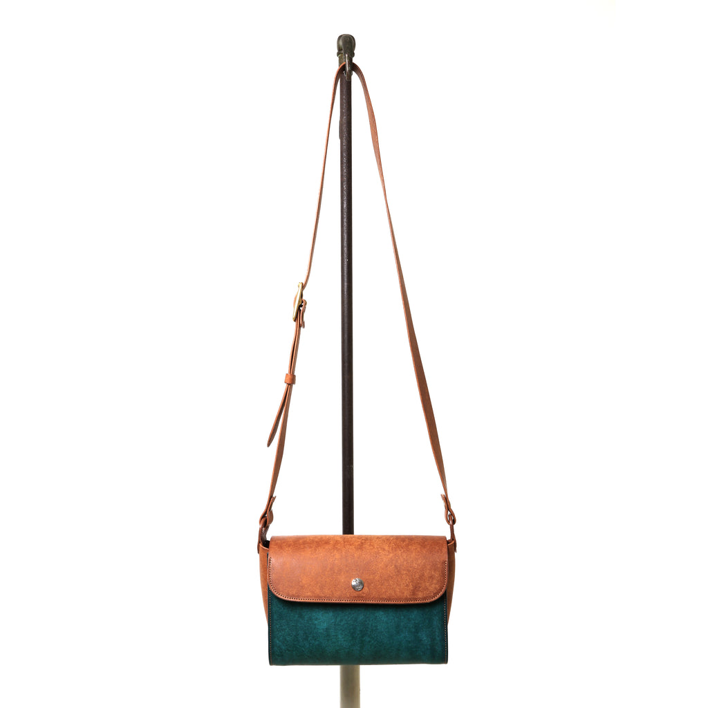 BAG71 ≪BLUE≫ ITALIAN COW LEATHER FLAP MINI SHOULDER BAG フラップ