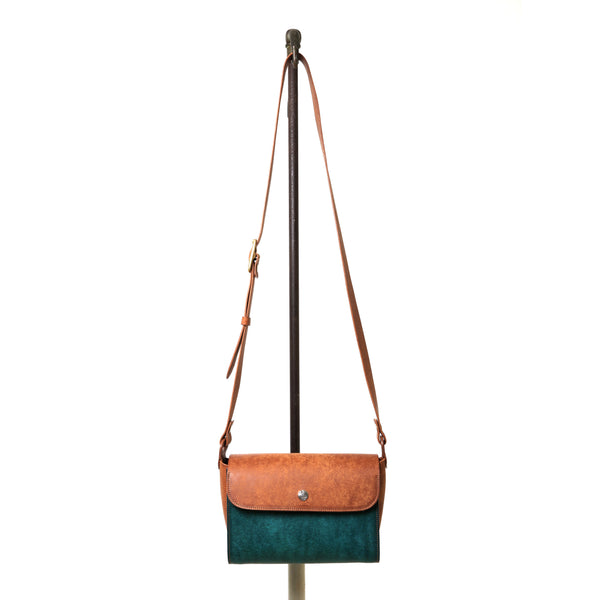 バッグ maina BAG71 ≪BLUE≫ ITALIAN COW LEATHER FLAP MINI SHOULDER BAG フラップ