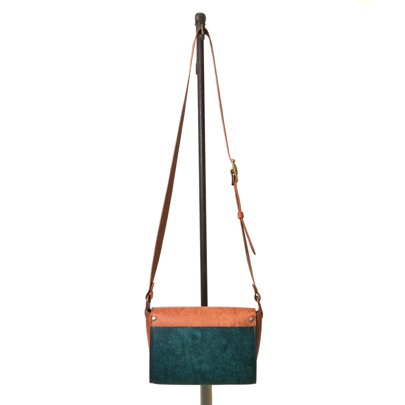BAG71 ≪BLUE≫ ITALIAN COW LEATHER FLAP MINI SHOULDER BAG フラップミニショルダーバッグ