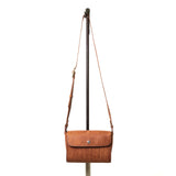 BAG71 ≪BROWN≫ ITALIAN COW LEATHER FLAP MINI SHOULDER BAG フラップミニショルダーバッグ