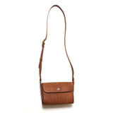 BAG71 ≪BROWN≫ ITALIAN COW LEATHER FLAP MINI SHOULDER BAG フラップミニショルダーバッグ