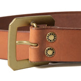 XXRBB2B ≪BROWN≫ LEATHER BELT 真鍮バックルレザーベルト