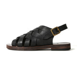 【2026 NEW COLLECTION】#1660 ≪BLACK≫ ITALIAN LEATHER MESH SANDAL イタリアンレザーメッシュサンダル