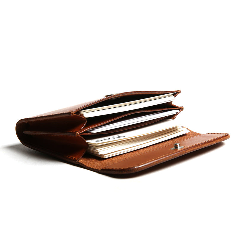 【2025 SPECIAL】CA6 フルグレインブライドルレザー × ロシアンカーフ ≪BROWN≫ カードケース / コンパクトウォレット