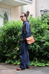 BAG72 ≪BROWN≫ OILED COW LEATHER FLAP MINI SHOULDER BAG フラップミニショルダーバッグ