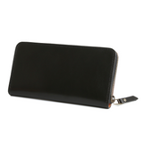 FW1D ≪BLACK≫ HAND-DYED ZIP LONG WALLET / 手染めジップロングウォレット