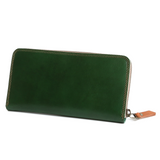FW1D ≪GREEN≫ HAND-DYED ZIP LONG WALLET / 手染めジップロングウォレット