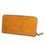 FW1D ≪YELLOW≫ HAND-DYED ZIP LONG WALLET / 手染めジップロングウォレット